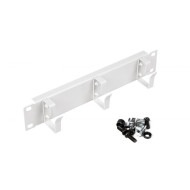 Cable Management Panel 10" Equip 3x Rings 1U Grey