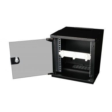 Cable Management Panel 10" Equip 3x Rings 1U Grey