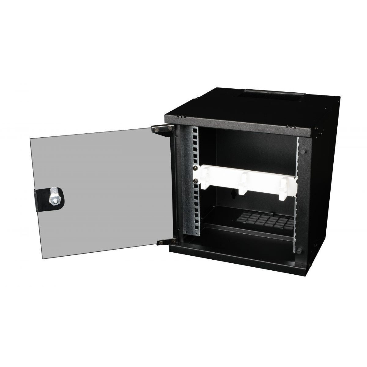 Cable Management Panel 10" Equip 3x Rings 1U Grey