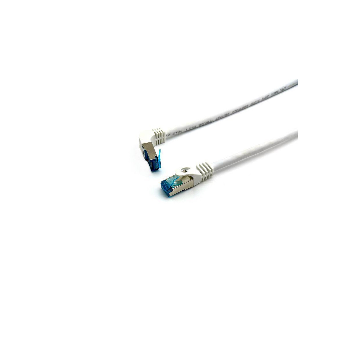 Cabo Rede Equip S/FTP Cat6A Angled 1m White