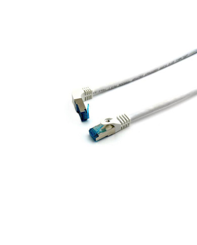 Cabo Rede Equip S/FTP Cat6A Angled 0.5m White