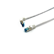 Cabo Rede Equip S/FTP Cat6A Angled 0.5m White