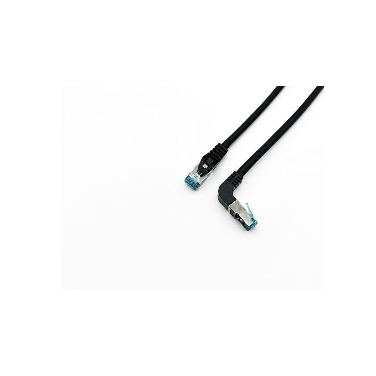 Cabo Rede Equip S/FTP Cat6A Angled 0.5m Black