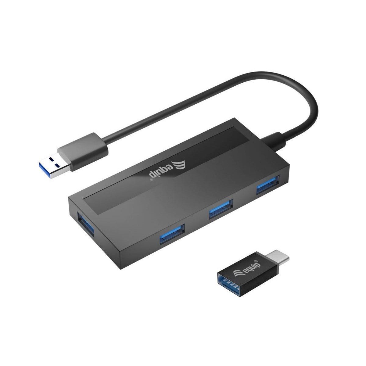 Hub USB 3.0 Equip 4 Portas USB 3.2 + USB-C Adapter