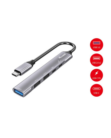 Hub USB-C Equip 5 Portas USB3 2xUSB2 2xUSB-C 100W