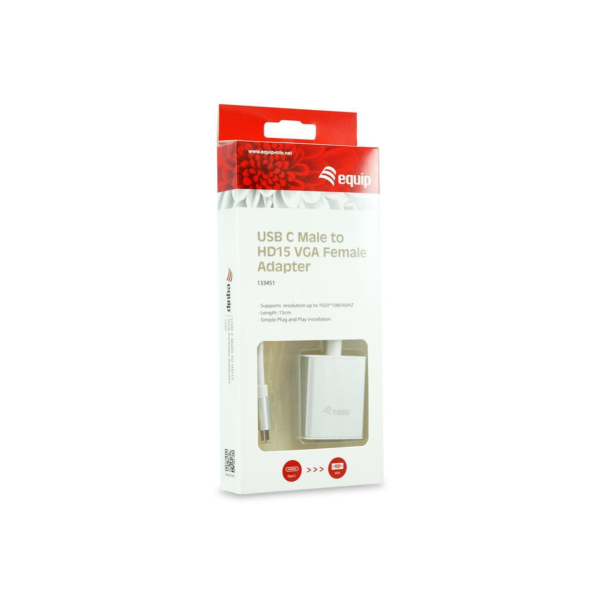 Adaptador Equip USB-C -> VGA M/F