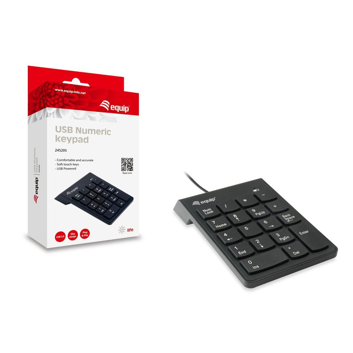 Teclado Numérico Equip USB Black