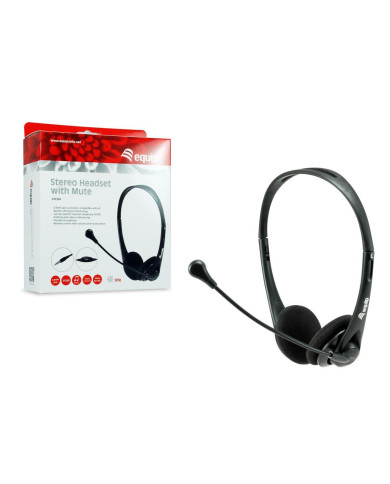 Headset Equip Stereo 3.5mm c/ Mute Black 1.8m