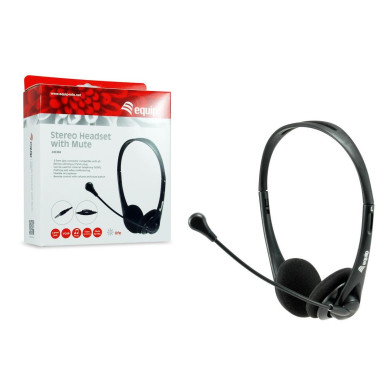 Headset Equip Stereo 3.5mm c/ Mute Black 1.8m