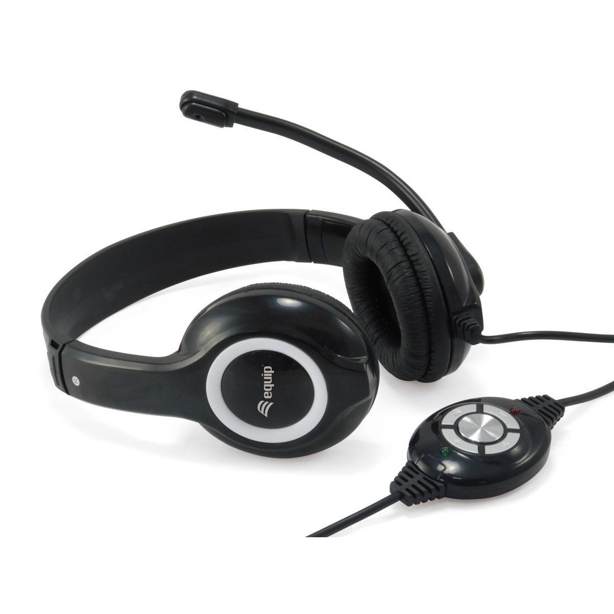 Headset Equip USB Stereo Black 2m