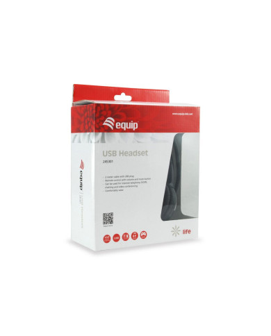 Headset Equip USB Stereo Black 2m