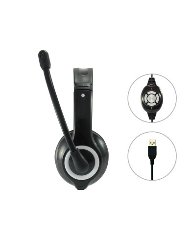 Headset Equip USB Stereo Black 2m