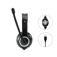 Headset Equip USB Stereo Black 2m