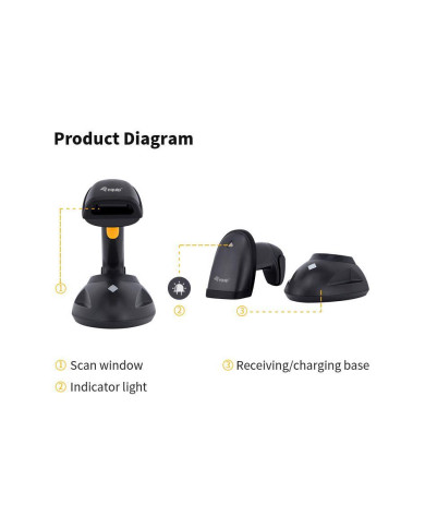 Leitor Codigos Barras Equip 351026 2D LR Wifi Stan