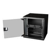 Cable Management Panel 10" Equip 3x Rings 1U Black