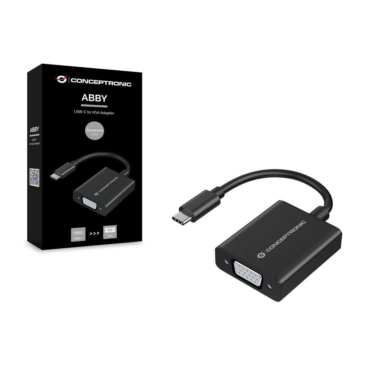 Adaptador Conceptronic ABBY USB-C->VGA 1080p 60Hz