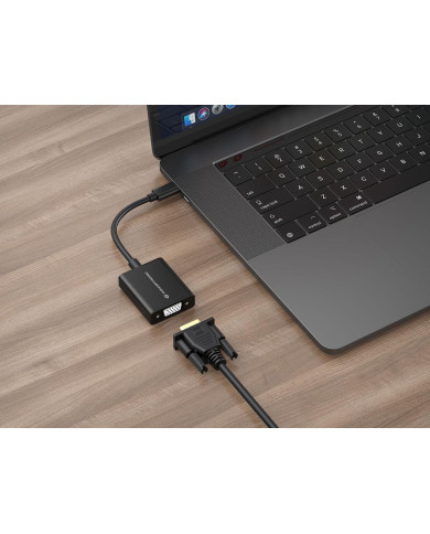 Adaptador Conceptronic ABBY USB-C->VGA 1080p 60Hz