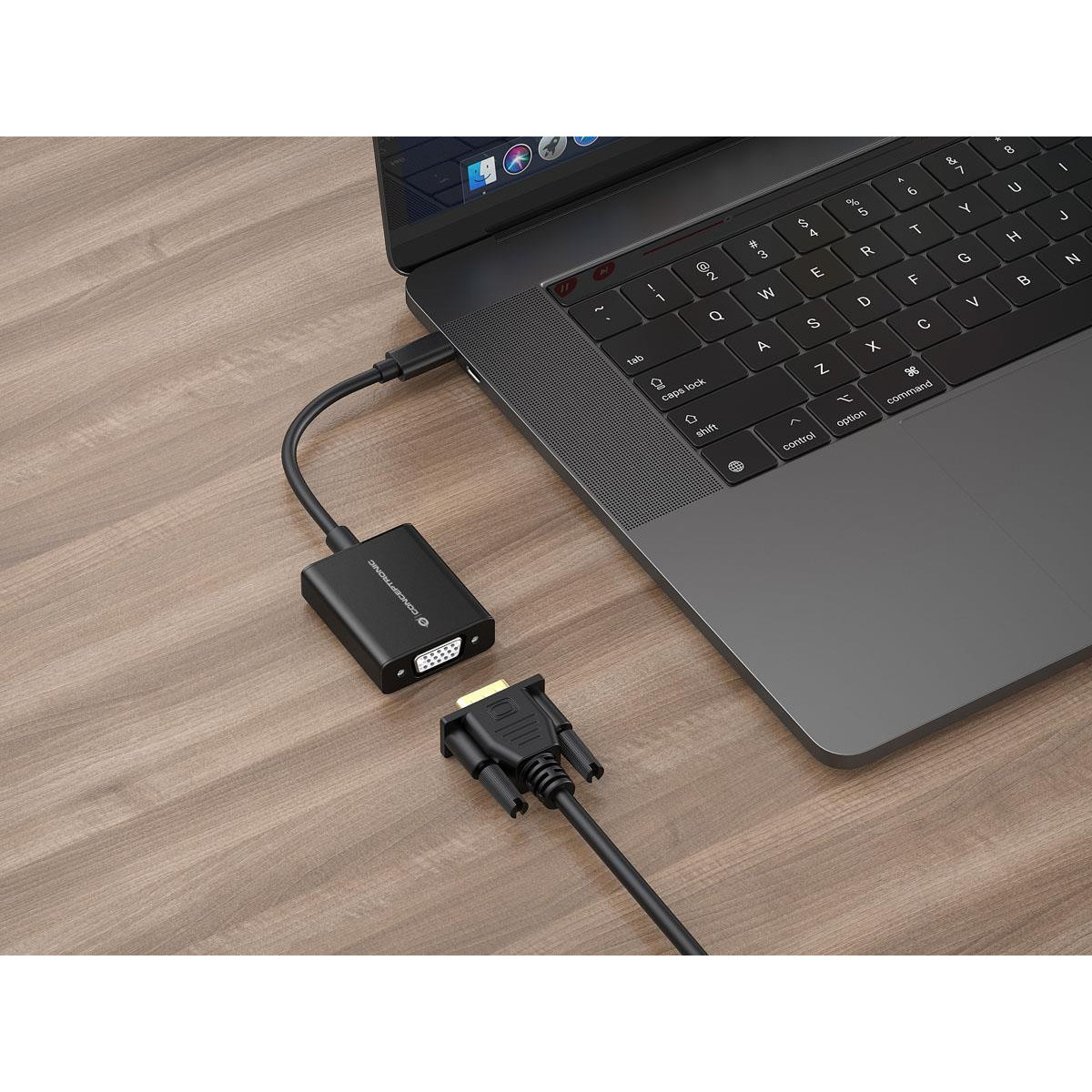 Adaptador Conceptronic ABBY USB-C->VGA 1080p 60Hz