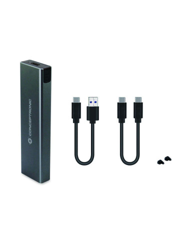 Caixa Disco Conceptronic DANTE M2 SATA/NVMe->USB-C