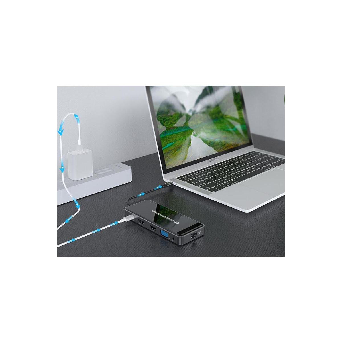Dock Conceptronic Usb-C Hdmi 3xUsb3 Usb-C Lan 100W
