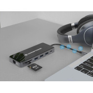 Dock Conceptronic Usb-C Hdmi 3xUsb3 Usb-C Lan 100W