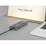 Dock Conceptronic Usb-C Hdmi 3xUsb3 Usb-C Lan 100W