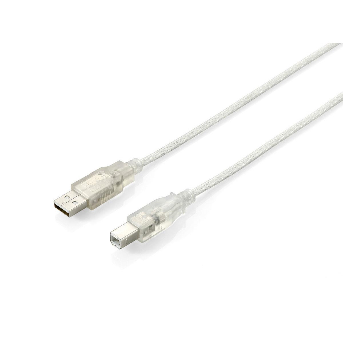 Cabo Equip USB 2.0 A -> B M/M Transparent 1.8m