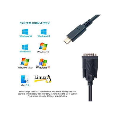 Cabo Adaptador Equip USB-C -> Serial RS232 1.5m