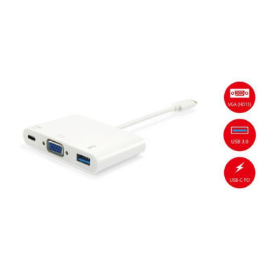 Adaptador Equip USB-C -> VGA USB3.2 USB-C PD 60W