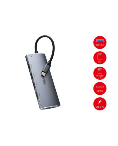 Dock Equip Usb-C 7-1 Hdmi 3xUsb3 Usb-C SD 60W