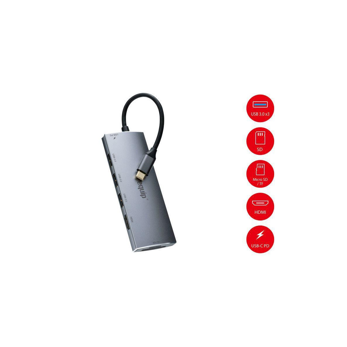 Dock Equip Usb-C 7-1 Hdmi 3xUsb3 Usb-C SD 60W