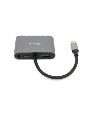 Dock Equip Usb-C 5-1  Vga Hdmi Aux Usb3 Usb-C 100W