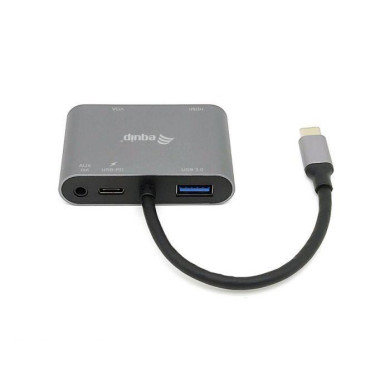 Dock Equip Usb-C 5-1  Vga Hdmi Aux Usb3 Usb-C 100W