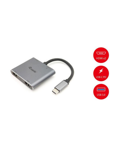 Dock Equip Usb-C 4-1 2xHdmi1xUsb3 1xUsb-C 100W