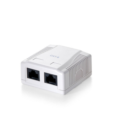 Mount Box Equip Premium 2-Port Surface Cat6 White