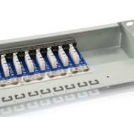 Patch Panel 19" Equip Cat6 Shield 16p 1U LightGrey