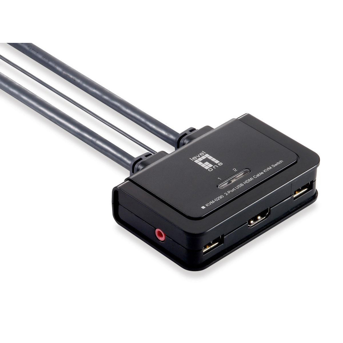 KVM Switch LevelOne 2-Port USB HDMI 1080p