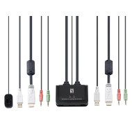 KVM Switch LevelOne 2-Port USB HDMI 1080p