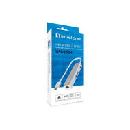 Adaptador LevelOne USB-C -> 1x LAN / 3x USB 3.0
