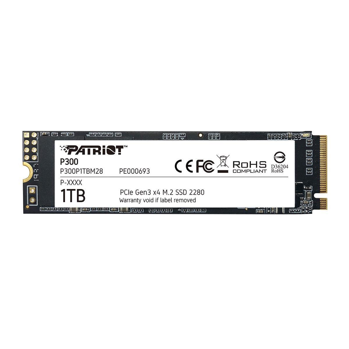 Disco SSD Patriot P300 1TB M.2 2280 PCIE Gen3 x4