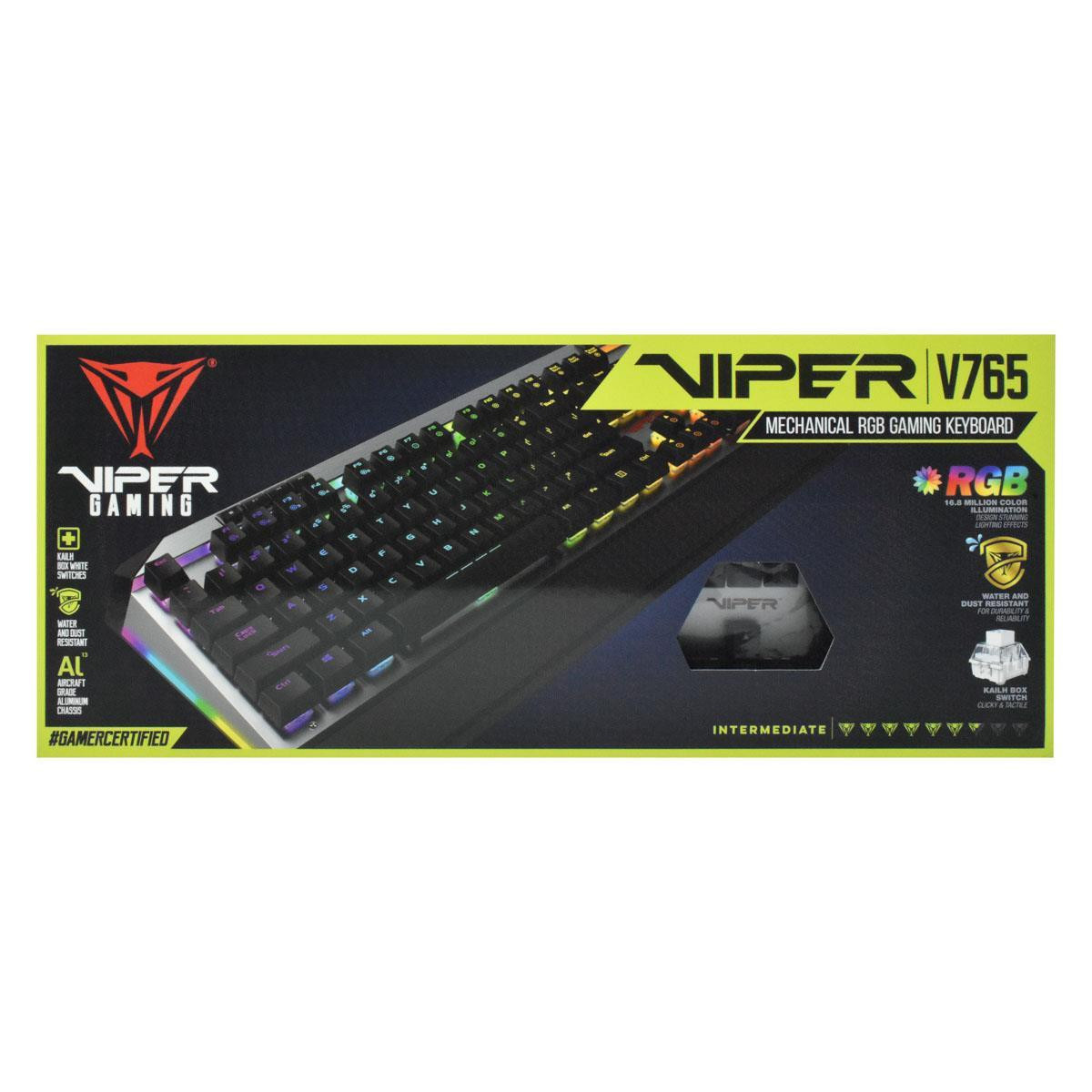 Teclado Viper V765 Mecânico Kailh White Switch RGB
