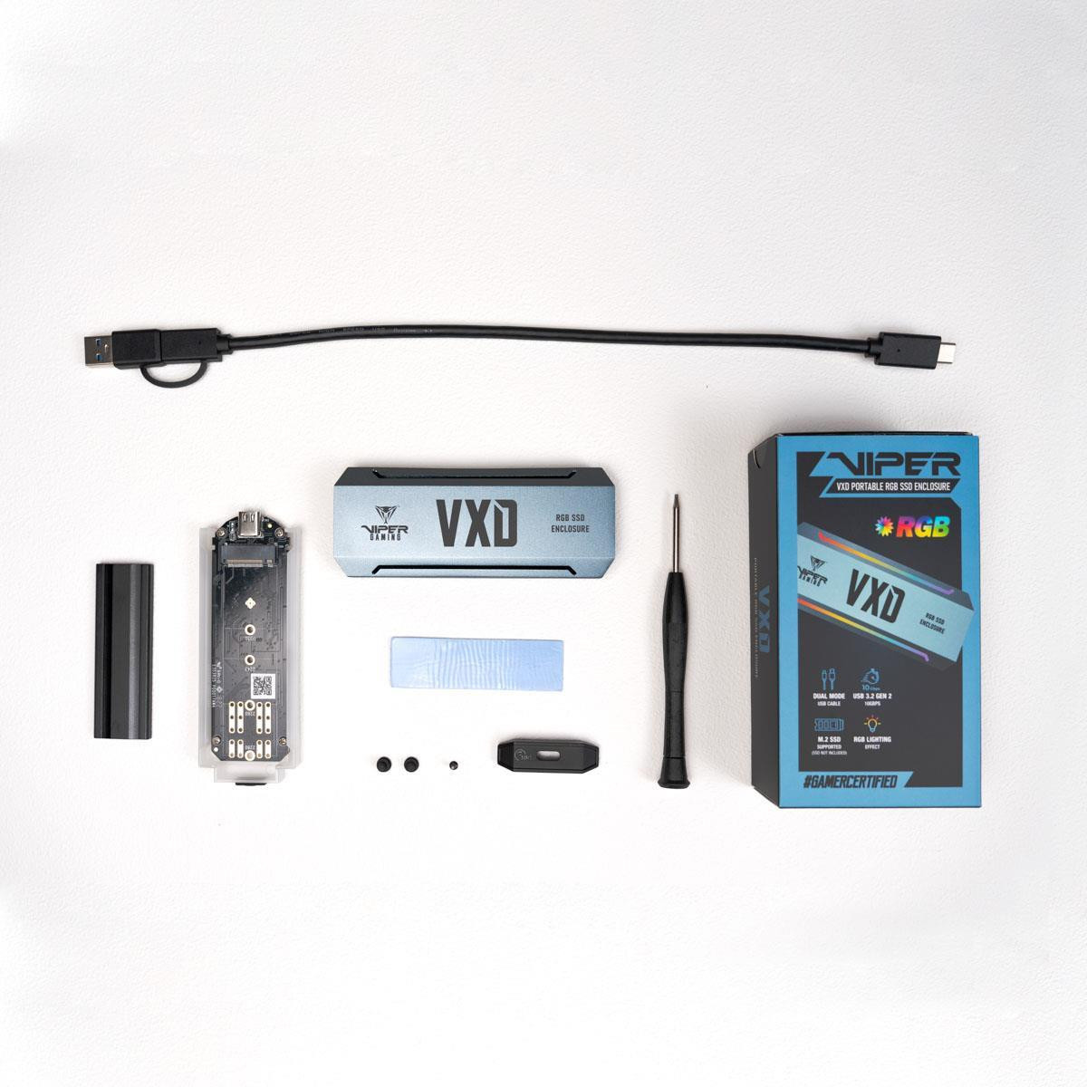 Viper VXD Portable RGB M.2 SSD Enclosure