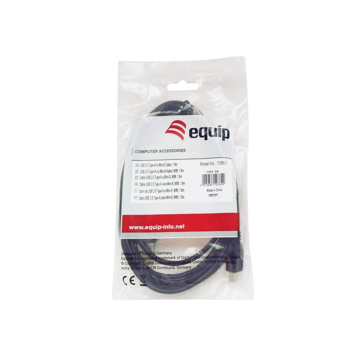 Cabo Equip USB 2.0 A -> Mini-B M/M 1.8m Black