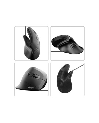 Rato Equip Ergonomic Vertical 7200dpi USB-C + A Black