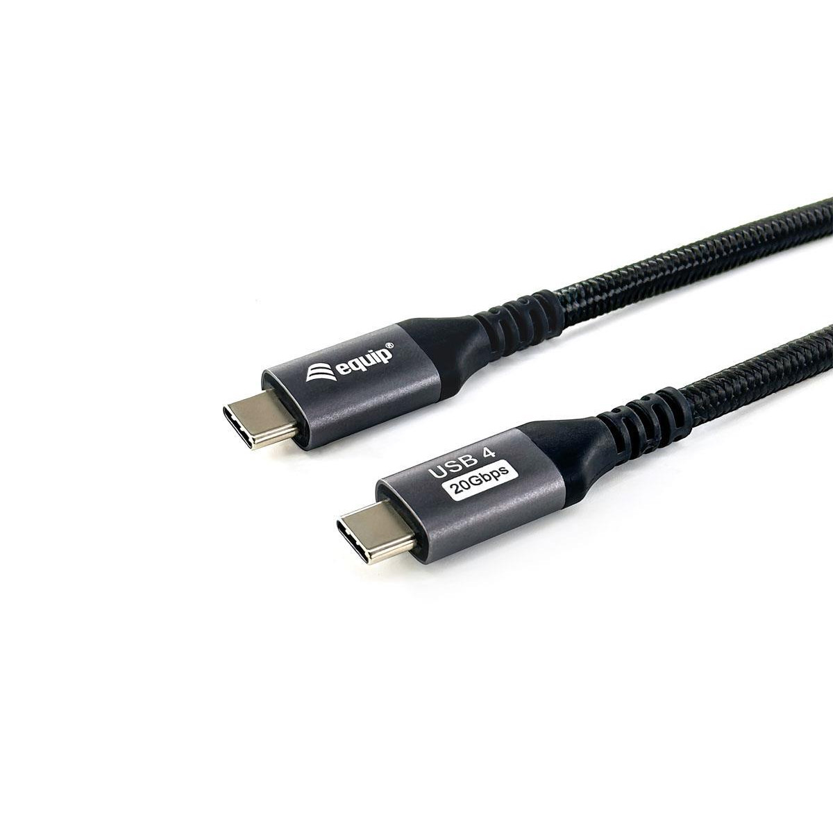 Cabo Equip USB-C 4.0 M/M 4K/60Hz 100W PD 20Gbps Black