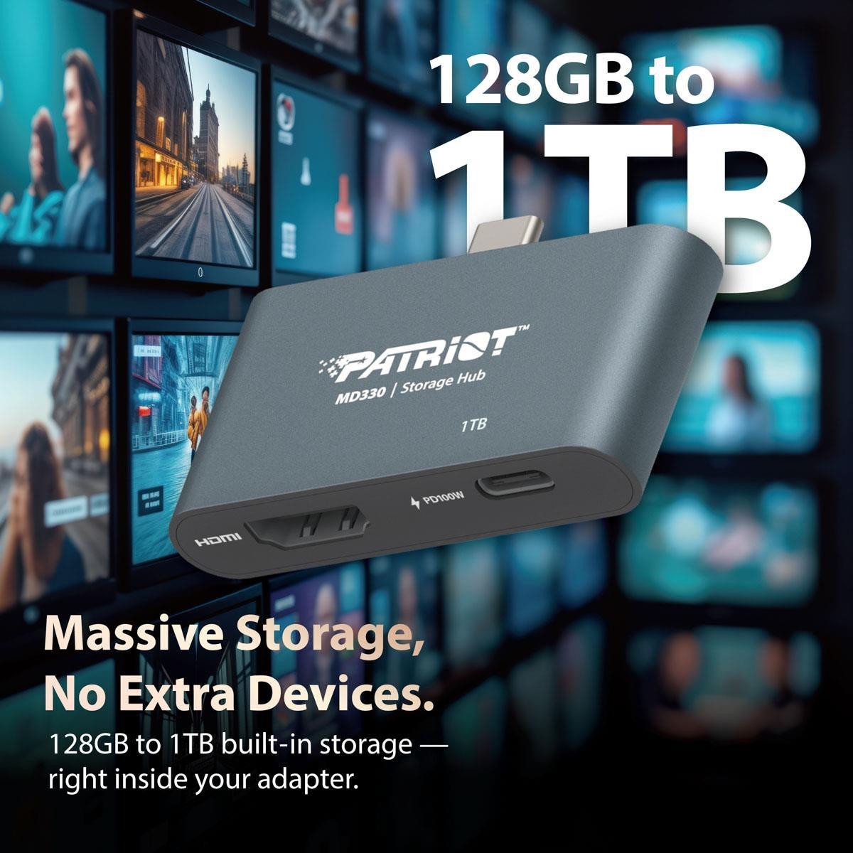 Patriot Mobile Hub 512Gb HDMI 4K@60Hz PD3 100W USB 3.2 Gen1 Type-C