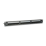 Patch Panel 19" Equip Cat6 Unshielded 24p 1U Black
