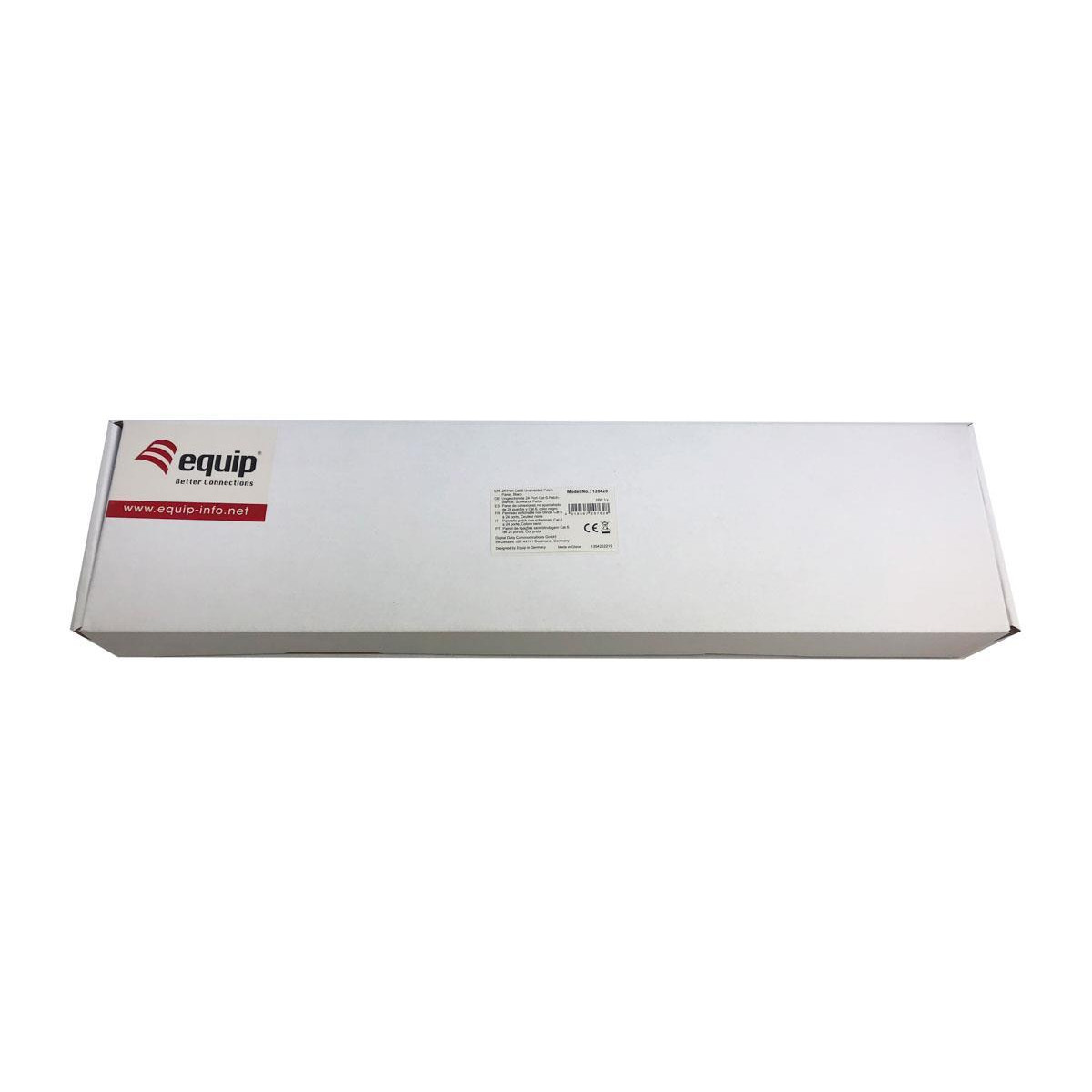 Patch Panel 19" Equip Cat6 Unshielded 24p 1U Black