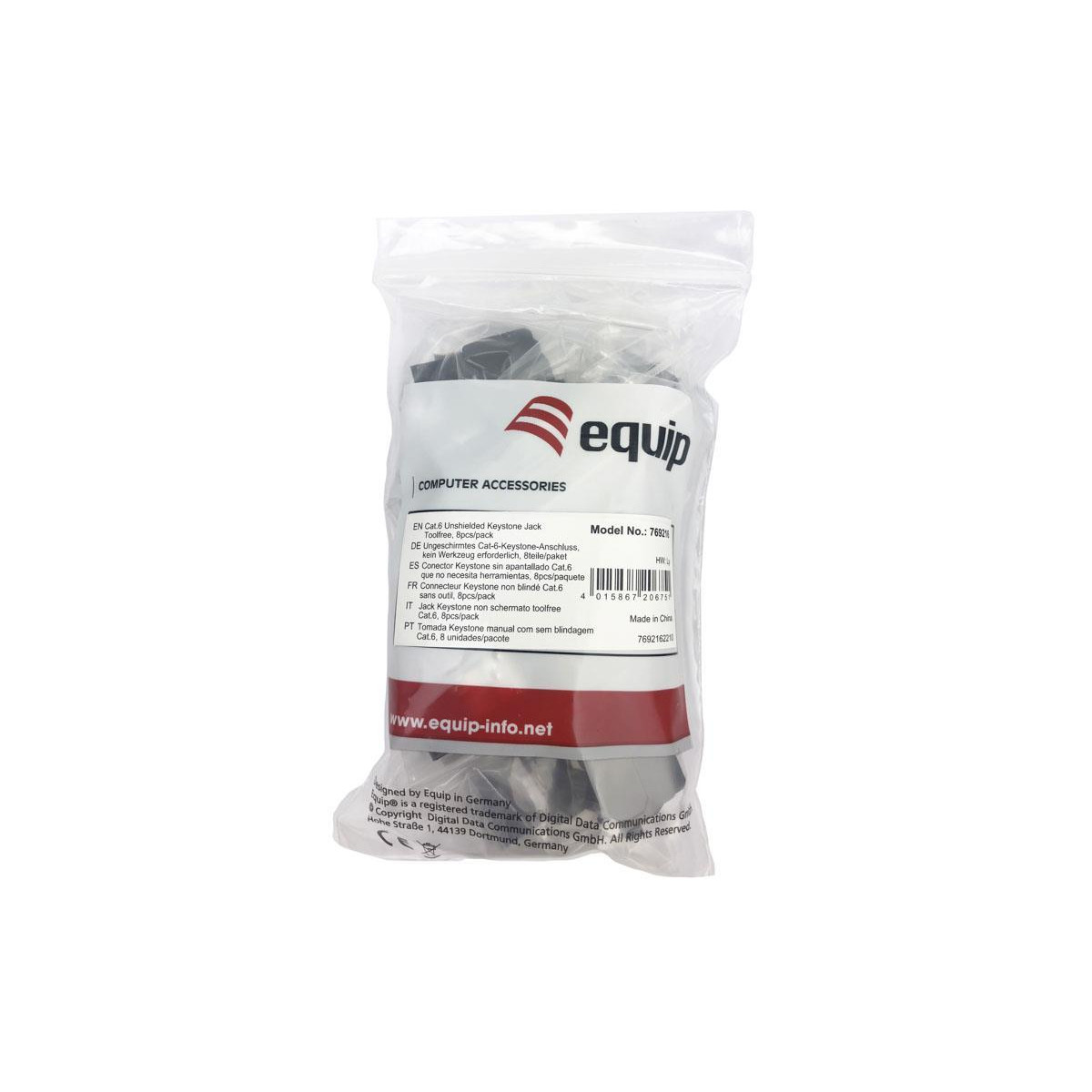 Pack 8x Keystone Cat.6 Unshielded Toolfree