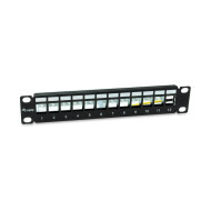 Patch Panel 10" Equip 12-Port Keystone Shielded 1U Black